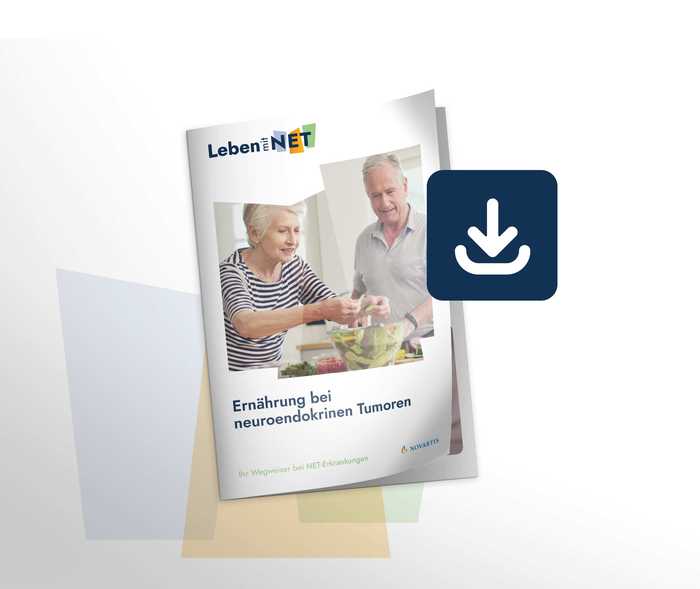 Teaserbild der "Ernährung bei NET" Broschüre Teaserbild der "Ernährung bei NET" Broschüre