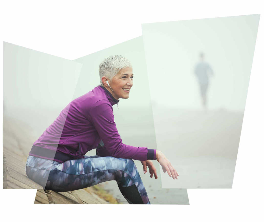 Leben mit NET: Ein Frau ruht sich nach dem Joggen etwas aus.