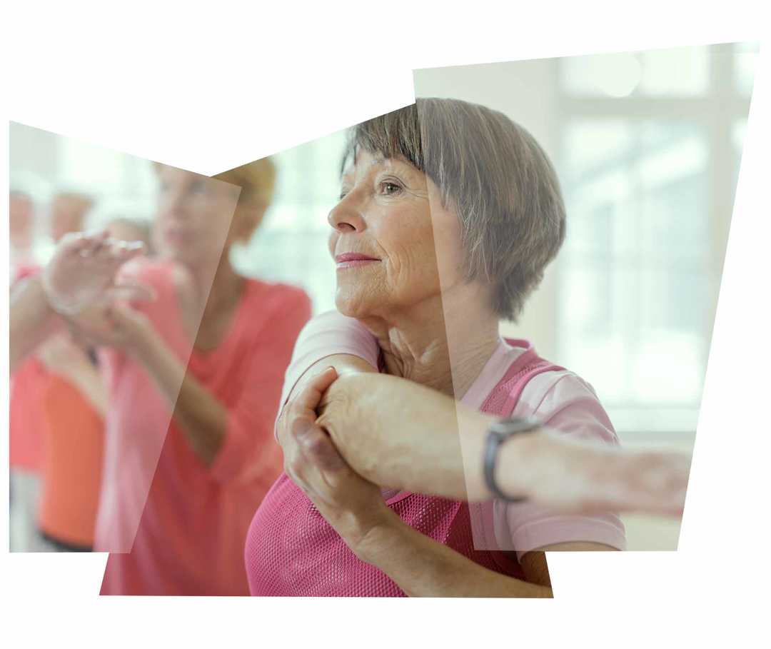 Leben mit NET: Eine Patientin beim Mobilitätssport in der Gruppe